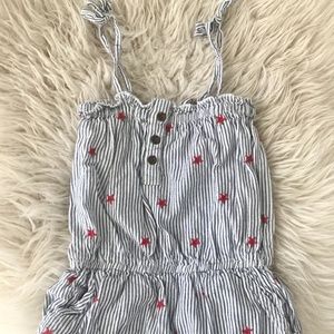 Pinstripe star romper (shorts)